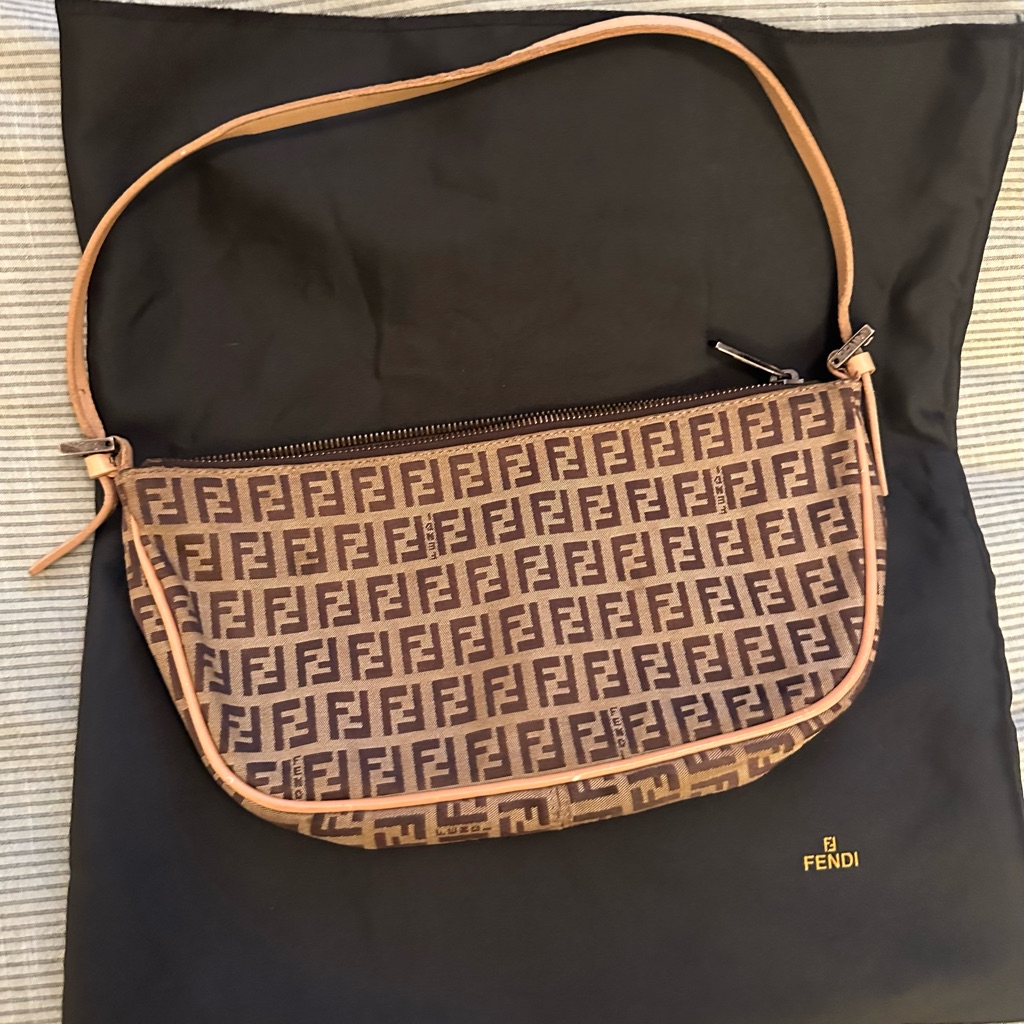 Fendi Zucca Brown And Tan Women's Bag Vintage But Brand New